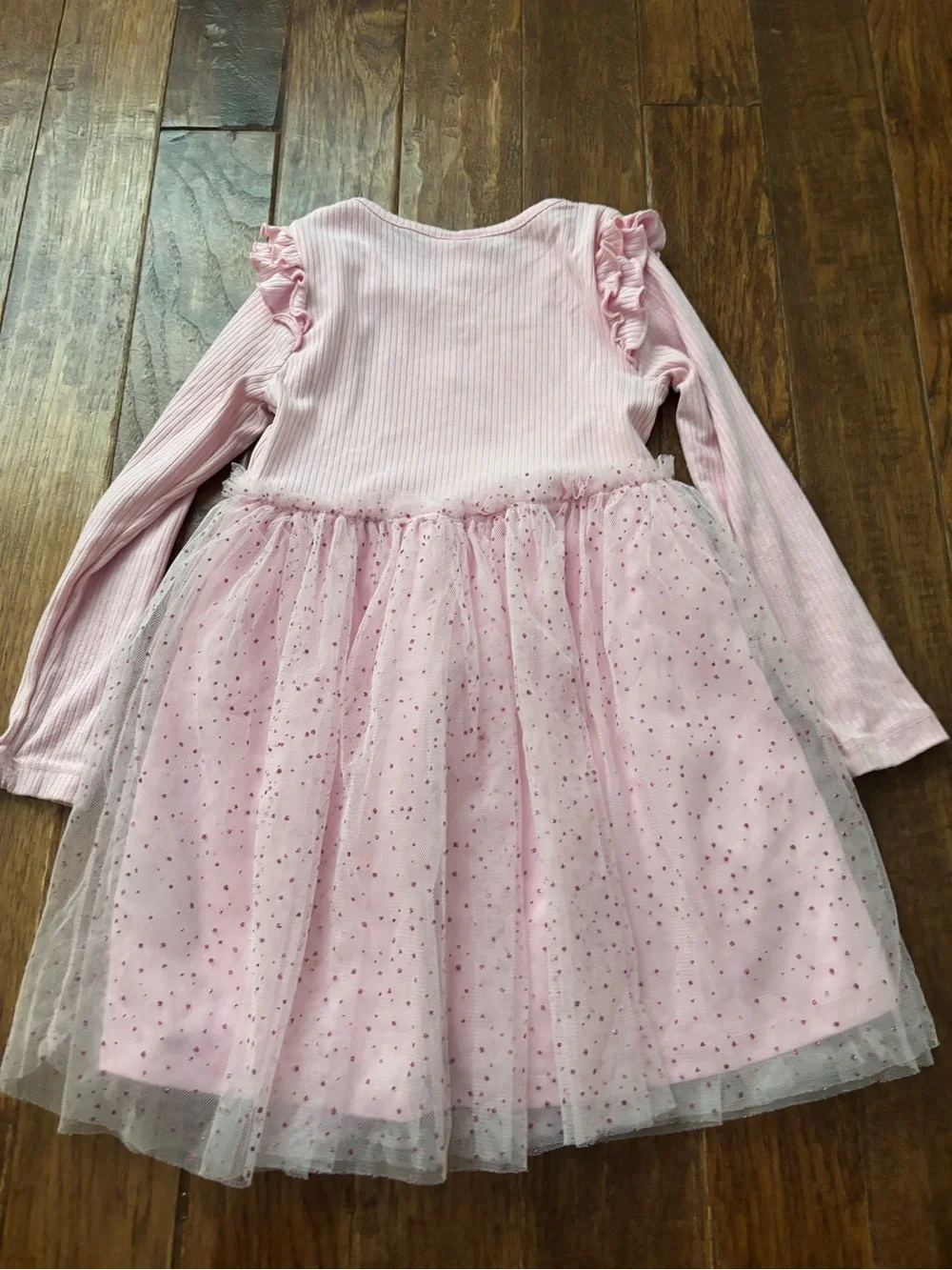 Way To Celebrate 4T Pink Heart Dress Long Sleeve Tutu Toddler Girls